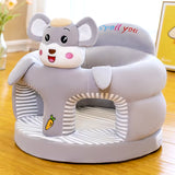 Anti-Fall Baby Learn Seat Cartoon Plush Toy Baby Learn to Sit on a Small Sofa Anti-Bump Safety Seat