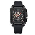 CRRJU Herren-Sportuhr, multifunktionale Chronograph-Armbanduhr für Geschäftsleute, wasserdichte quadratische Herrenquarz-Uhr mit Box, ideale Wahl für Männergeschenke.
