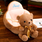 Cute Baby Sofa Cartoon Animal Giraffe Kids Seat Bean Bag Chair Puff Skin Toddler Children Infant Soft Plush Comfort Washable
