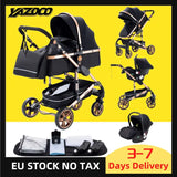 Baby Stroller 3 in 1 Easy Folding Multifunctional Stroller Travel Portable Baby Carriage Safety Seat EU Standard Free Shipping