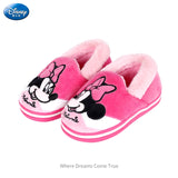 Mickey Mouse Cotton Shoes Flats Baby Boys Girls Plush Winter Flats Shoes Child Girls Slip on Kids Warm Shoes Casual Flats