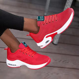 Women Casual Shoes Breathable Walking Mesh Flat Shoes Platform Sneakers Women Tenis Gym Vulcanized Shoes White Female Footwear