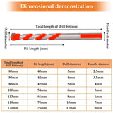 16PCS Tungsten Carbide Masonry Drill Bit Set for Metal Steel Porcelain Ceramic Tile Concrete Brick Wood 3-12Mm Drilling Tools