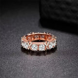Fashion Cubic Zirconia Delicate Women Weight Loss Ring Couple Health Care Jewelry Cross Geometric CZ Dancing Party Wedding Rings