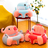 Cartoon Baby Sofa Anti-Drop Cute Animals Sofa Chair Learning to Sit Seat Feeding Chair Kids Room Decor Non-Slip Sofa Cushion