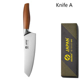 Japanese Kitchen Knives Set Stainless Steel Fish Fillet Meat Cleaver Chef Knife Sushi Knife Slicing Santoku Knife Cooking Tools