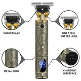 T9 Hair Clipper Electric Magic Fader Professional Engraving Clippers Electric Razor with LED Digital Display