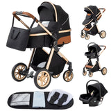 3 in 1 Baby Stroller Easy Folding Multifunctional Stroller Travel Portable Baby Carriage Safety Seat EU Standard Free Shipping