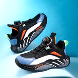 Luxury Boy Sneaker Black School Children Shoes Autumn Leather Breathable Youth Kids Running Sports Shoes for Boy 4 to 12 Years