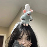 1-15PCS Anime Ratatouille Hair Bands Cartoon Plush Doll Headband French Wide-Rimmed Hair Card Creative Girls Photo Headwear