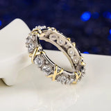 Fashion Cubic Zirconia Delicate Women Weight Loss Ring Couple Health Care Jewelry Cross Geometric CZ Dancing Party Wedding Rings
