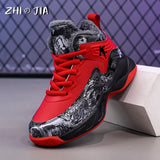 Winter Children'S Plush Basketball Shoes Outdoor Warm Casual Sneaker Boys Fashion Trendy Shoes Youth anti Slip Running Shoes
