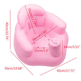 Portable Baby Learning Seat Inflatable Bath Chair PVC Sofa Shower Stool for Playing Eating Bathing Lounging