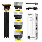 T9 LCD Electric Hairdresser Oil Shaving Head Electric Pusher Carving Electric Pusher Clipper Hair Precision Trimmer for Men Care