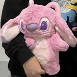 Disney Stitch Angel Lotso Plush Hand Warm Bottle Hot Water Bottles Portable Warm Hand Bag Hand Warmer Holiday Gift for Girlfrien