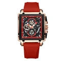 CRRJU Herren-Sportuhr, multifunktionale Chronograph-Armbanduhr für Geschäftsleute, wasserdichte quadratische Herrenquarz-Uhr mit Box, ideale Wahl für Männergeschenke.