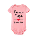 Mom Dad I Love You Baby Bodysuits Mothers Day Infant Outfit Fathers Day New Born Boys Girls Clothes Mothers Day Fathers Day Gift