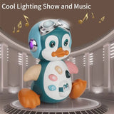 Baby Musical Penguin Toys Crawling Walking Moving Tummy Time Light up Infant Toys Baby Toys Interactive Learning Toddler Gift
