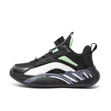 Luxury Boy Sneaker Black School Children Shoes Autumn Leather Breathable Youth Kids Running Sports Shoes for Boy 4 to 12 Years