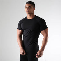 Fitness Short Sleeve Men's Sports Running Training Clothes Elastic