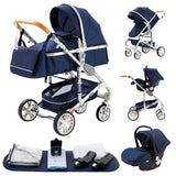 Baby Stroller 3 in 1 Easy Folding Multifunctional Stroller Travel Portable Baby Carriage Safety Seat EU Standard Free Shipping