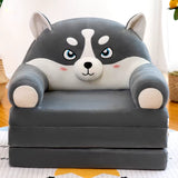 Three-Layer Folding Kid Sofa Fashion Cartoon Crown Seat Cute Baby Resting Chair Kindergarten Cushion Lazy Sofa Child Chair