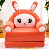 Three-Layer Folding Kid Sofa Fashion Cartoon Crown Seat Cute Baby Resting Chair Kindergarten Cushion Lazy Sofa Child Chair
