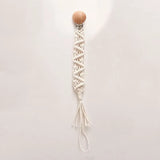 Vintage Simple Crochet Pacifier Clip Baby Cotton Tassel Pacifier Chain for Newborn Teething Soother Chew Dummy Clips Hand Made