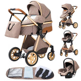 3 in 1 Baby Stroller Easy Folding Multifunctional Stroller Travel Portable Baby Carriage Safety Seat EU Standard Free Shipping