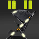 10PCS Baby Stroller Anti-Collision Reflective Patch Bicycle Night Light Patch Safety Warning Patch Multiple Uses