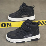 Brand Kids Board Shoes High Top Boys Girls Sneakers Leather Waterproof Non-Slip Sport Shoes Children Toddler Casual Shoes 28-38