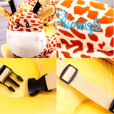 Cute Baby Sofa Cartoon Animal Giraffe Kids Seat Bean Bag Chair Puff Skin Toddler Children Infant Soft Plush Comfort Washable