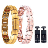 Orgrul Noruion Far-Infrarot-Ionen-Armband Magnetarmband Herren Mit Werkzeug Effektive Titan Magnetische Armbänder Magnetarmband Magnetbänder Für Herren Herrenarmband Längenverstellbar Mit