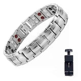 Orgrul Noruion Far-Infrarot-Ionen-Armband Magnetarmband Herren Mit Werkzeug Effektive Titan Magnetische Armbänder Magnetarmband Magnetbänder Für Herren Herrenarmband Längenverstellbar Mit