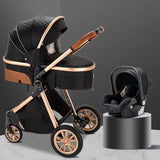3 in 1 Baby Stroller Easy Folding Multifunctional Stroller Travel Portable Baby Carriage Safety Seat EU Standard Free Shipping