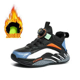 Kids Winter Shoes Children Boys Sneakers Fur Shoes from 4-5-6-7-8-9 Years Toddlers School Shoe Size 28~39# YZ718-1