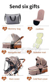 3 in 1 Baby Stroller Easy Folding Multifunctional Stroller Travel Portable Baby Carriage Safety Seat EU Standard Free Shipping