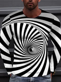 Trendy Hip-hop Gradient Swirl Retro T-shirt