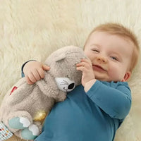 Baby Pacify Breathing Rabbit Doll Soothes Otter Plush Toy Children Soothing Music Sleep Companion Toy Bear Stuffed Gift for Kids