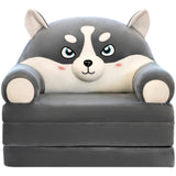 Three-Layer Folding Kid Sofa Fashion Cartoon Crown Seat Cute Baby Resting Chair Kindergarten Cushion Lazy Sofa Child Chair