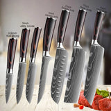 Professional Damascus Kitchen Knives Japanese Santoku Cleaver Slicing Knife Stainless Steel Boning Knife Butcher Cleaver Knife