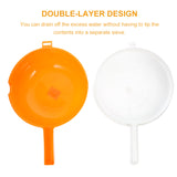 1Pc Vegetable Washing Basket Double-Layer Draining Basket Food Drying Basket Fruit Vegetable Cleaning Basin Kitchen Drain Basket