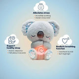 Cute Soothing Koala Bear Sleep Toys for Kids Baby Calming Anxiety Relief Breathing Koala Toy Sleep Buddy Plush Doll with Lights