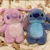 Disney Stitch Angel Lotso Plush Hand Warm Bottle Hot Water Bottles Portable Warm Hand Bag Hand Warmer Holiday Gift for Girlfrien