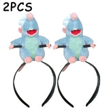 1-15PCS Anime Ratatouille Hair Bands Cartoon Plush Doll Headband French Wide-Rimmed Hair Card Creative Girls Photo Headwear