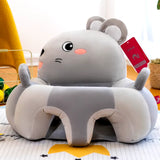 Cartoon Baby Sofa Anti-Drop Cute Animals Sofa Chair Learning to Sit Seat Feeding Chair Kids Room Decor Non-Slip Sofa Cushion