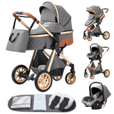 3 in 1 Baby Stroller Easy Folding Multifunctional Stroller Travel Portable Baby Carriage Safety Seat EU Standard Free Shipping