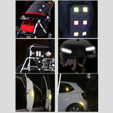 10PCS Baby Stroller Anti-Collision Reflective Patch Bicycle Night Light Patch Safety Warning Patch Multiple Uses
