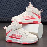 Winter Warm Kids Sneakers Boys Girls Skateboard Shoes Plush High Top Fashion Children Sports Tennis Walking Casual Warm Shoes