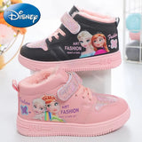 Cartoon Frozen 2 Princess Elsa Women'S Sneakers Versatile Warm Plush Board Shoes Student Leisure Shoes Winter New